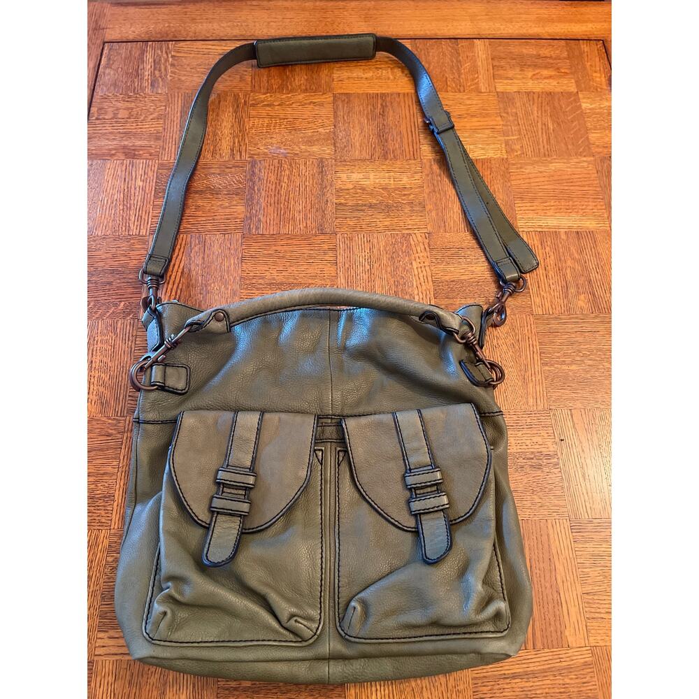 Liebeskind Berlin Army Green Soft Leather Utility Crossbody Hobo Bag
- Mint